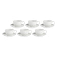 Set 6 tazze tè Essenziale La Porcellana Bianca in porcellana bianca 220ml