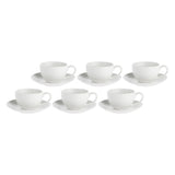 Set 6 tazze tè Essenziale La Porcellana Bianca in porcellana bianca 220ml