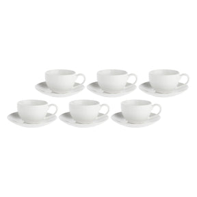 Set 6 tazze tè Essenziale La Porcellana Bianca in porcellana bianca 220ml