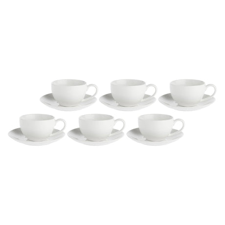 Set 6 tazze tè Essenziale La Porcellana Bianca in porcellana bianca 220ml