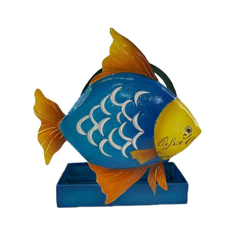 Porta zampirone Pesce Palais Royal in metallo colorato 16x19 cm