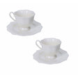 Set 2 tazze caffè Queen Brandani in porcellana bianca 90 ml 12,5 cm