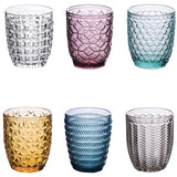 Set 6 bicchieri acqua Geometrie Villa d'Este in vetro colorato 350 ml