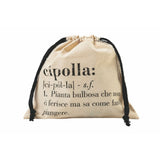 VILLA D'ESTE HOME TIVOLI Sacchetto Onion Cipolla 25x25cm in Cotone