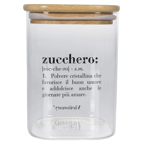 Barattolo zucchero Victionary Villa D'Este in vetro e bamboo 1L