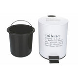 VILLA D'ESTE HOME TIVOLI Victionary Toilette Pattumiera 3L Plastica Bianco