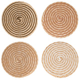 Set 4 tovagliette tonde Villa D'Este Spiral Chocolate diametro 38 cm