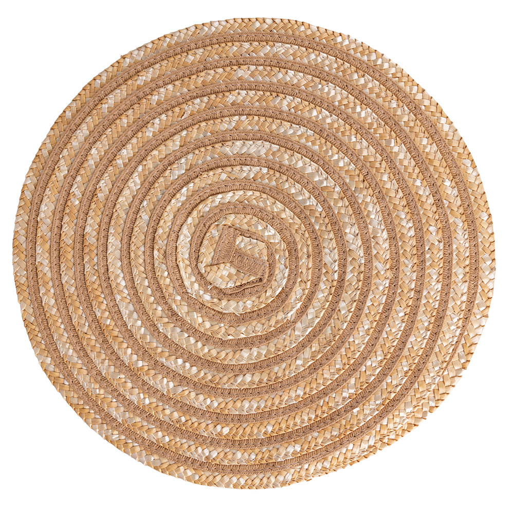 VILLA D'ESTE HOME TIVOLI Tovaglietta Tonda Spiral Chocolate Set 4 Pezzi 38cm