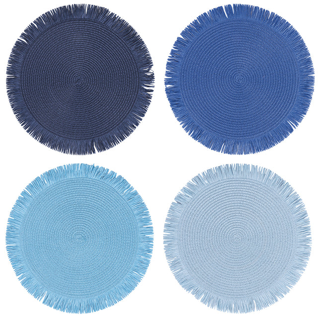 Set 4 tovagliette tonde Villa D'Este Shades of Ocean diametro 38 cm