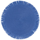 VILLA D'ESTE HOME TIVOLI Tovaglietta Tonda con Frange Shades of Ocean Set 4 Pezzi 38cm