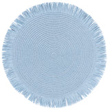 VILLA D'ESTE HOME TIVOLI Tovaglietta Tonda con Frange Shades of Ocean Set 4 Pezzi 38cm