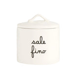 SIMPLE DAY Fine Salt Container Jar 13x12cm Stoneware