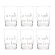 Set 6 bicchieri birra Simple Day in vetro temperato 500 ml decorati