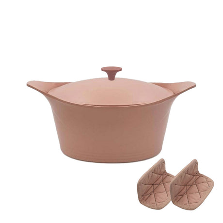 Incredibile Cocotte Cookut in metallo rosa cipria 24 cm