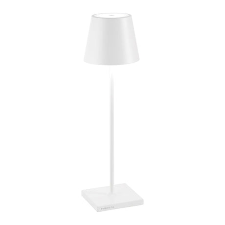 Lampada da tavolo Poldina Pro Zafferano in alluminio LED 38 cm