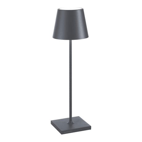 Lampada da tavolo Poldina Pro Zafferano in alluminio ricaricabile 38 cm