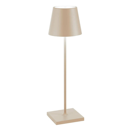 Lampada da tavolo Poldina Pro Zafferano in alluminio LED 38 cm