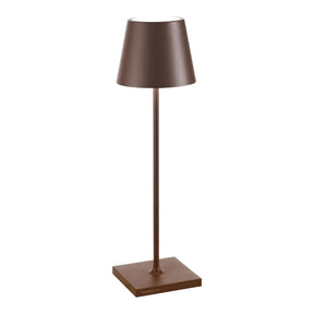 Lampada da tavolo Poldina Pro Zafferano in alluminio LED 38 cm