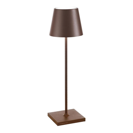 Lampada da tavolo Poldina Pro Zafferano in alluminio LED 38 cm