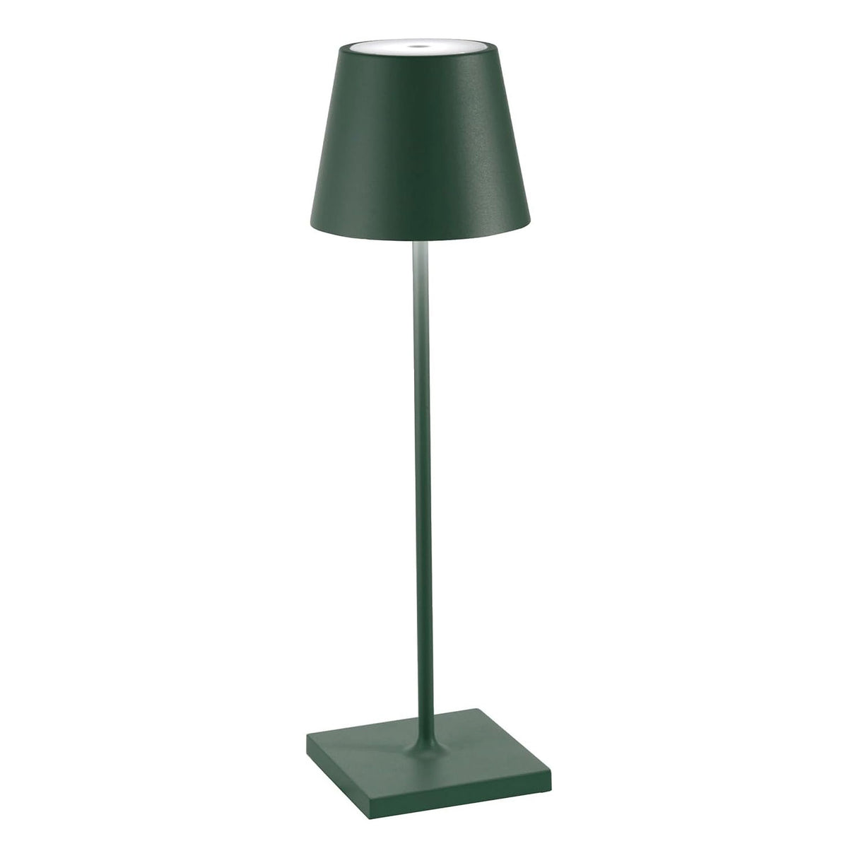 Lampada da tavolo Poldina Pro Zafferano in alluminio LED 38 cm
