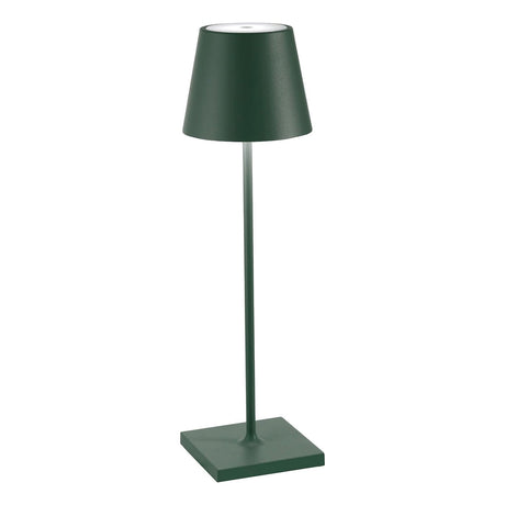Lampada da tavolo Poldina Pro Zafferano in alluminio LED 38 cm