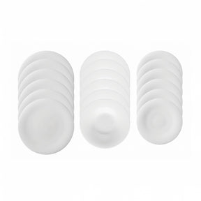 Set piatti Neve Arthur Krupp in porcellana bianca 18 pezzi