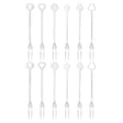 Set forchette dessert Sambonet acciaio inox con simboli portafortuna 6 pezzi