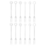 Set forchette dessert Sambonet acciaio inox con simboli portafortuna 6 pezzi