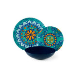 EXCELSA Mandala Mediterraneo Servizio Tavola Piatti Set 18 Pezzi Porcellana Multicolore