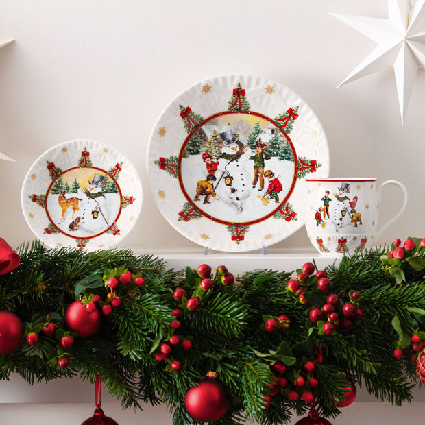 VILLEROY & BOCH Toy's Fantasy Ciotola Coppa Pupazzo di Neve 25cm Porcellana Tavola di Natale