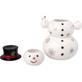 VILLEROY & BOCH Toys Memory Barattolo Pupazzo di Neve 8x15cm Porcellana Decorazione Natalizia