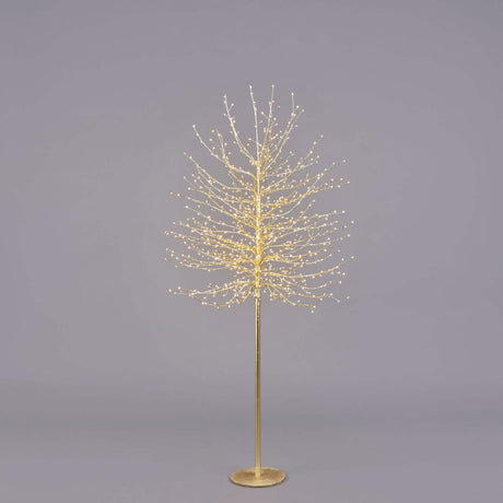 Faggio luminoso EDG in metallo color oro con 900 LED 180 cm