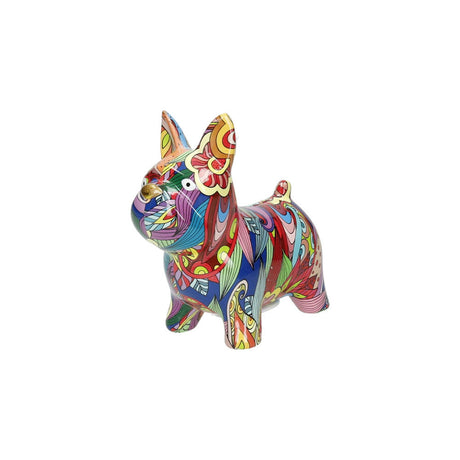 Salvadanaio cagnolino Brandani in dolomite multicolore 12x13 cm