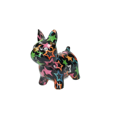 Salvadanaio cagnolino Brandani in dolomite multicolore 12x13 cm
