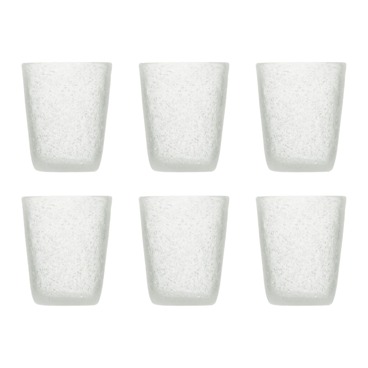 Set 6 bicchieri acqua Memento in pasta di vetro colorata 250 ml