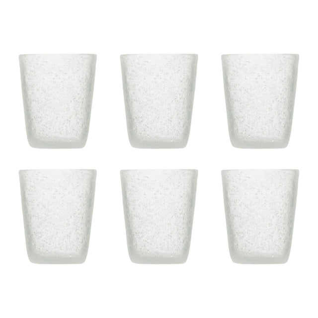 Set 6 bicchieri acqua Memento in pasta di vetro colorata 250 ml