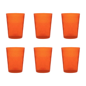 Set 6 bicchieri acqua Memento in pasta di vetro colorata 250 ml