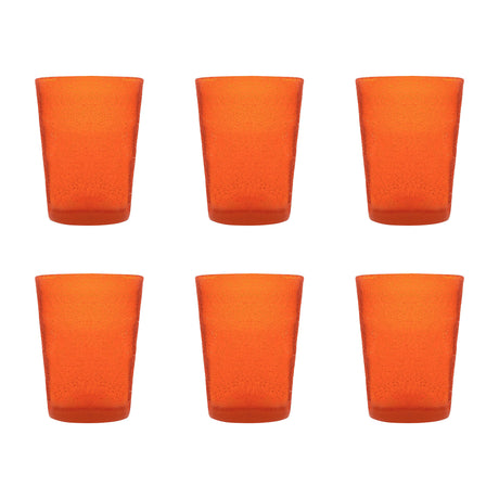 Set 6 bicchieri acqua Memento in pasta di vetro colorata 250 ml