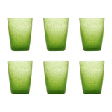 Set 6 calici acqua Memento in pasta di vetro colorata 250 ml