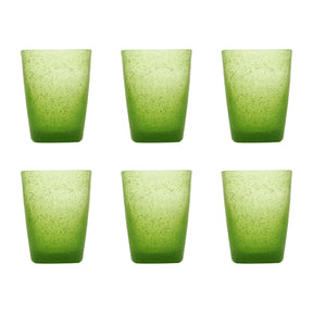 Set 6 calici acqua Memento in pasta di vetro colorata 250 ml