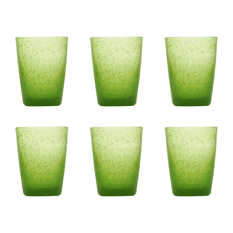 Set 6 calici acqua Memento in pasta di vetro colorata 250 ml