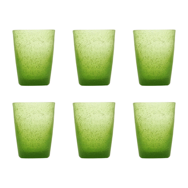 Set 6 calici acqua Memento in pasta di vetro colorata 250 ml