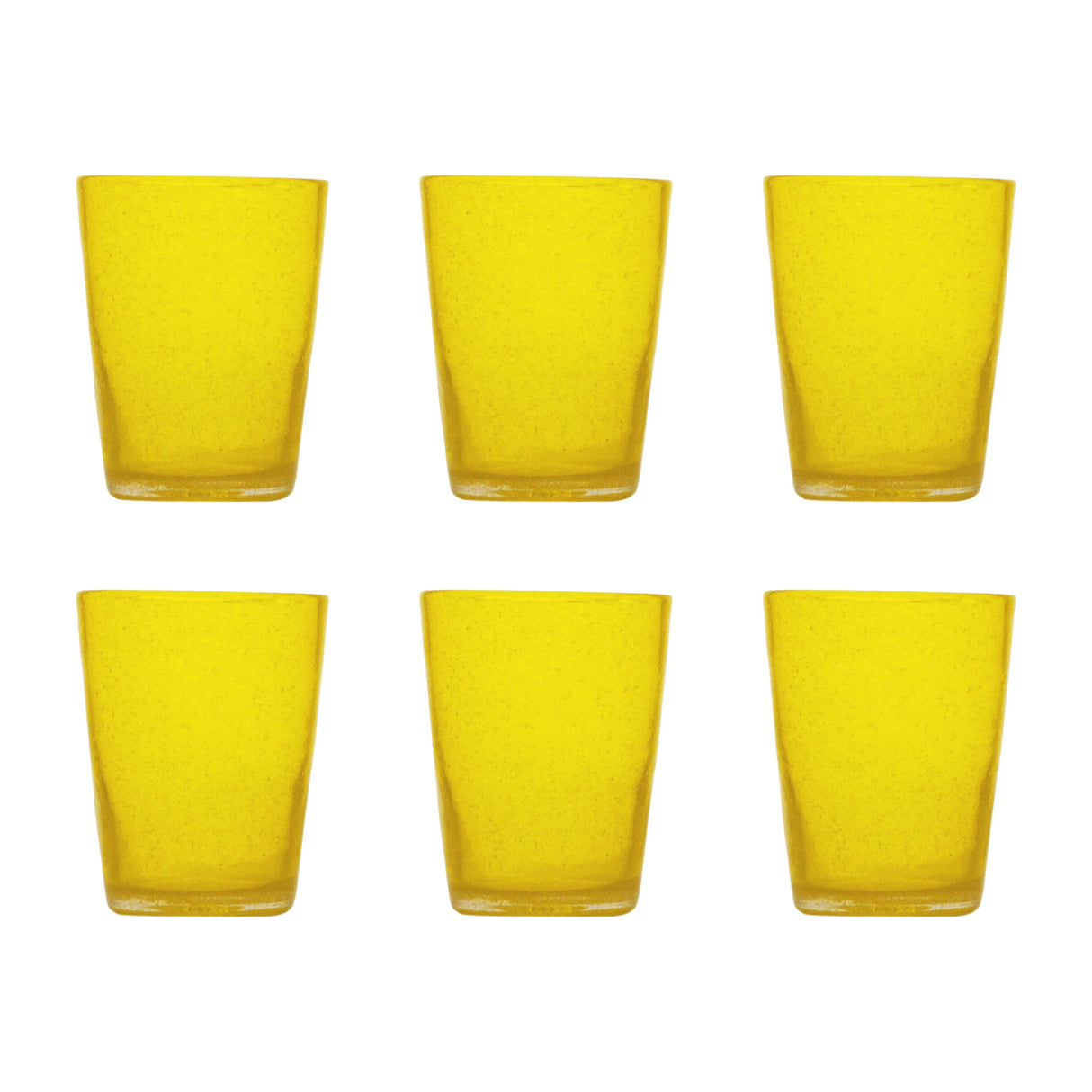 Set 6 bicchieri acqua Memento in pasta di vetro colorata 250 ml