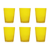 Set 6 bicchieri acqua Memento in pasta di vetro colorata 250 ml