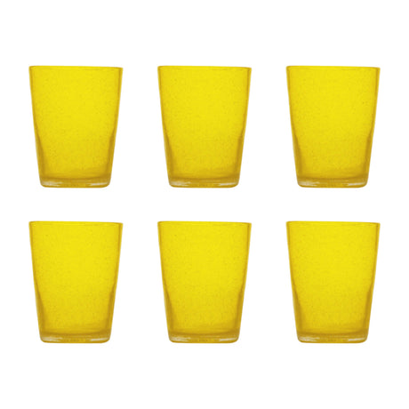 Set 6 bicchieri acqua Memento in pasta di vetro colorata 250 ml