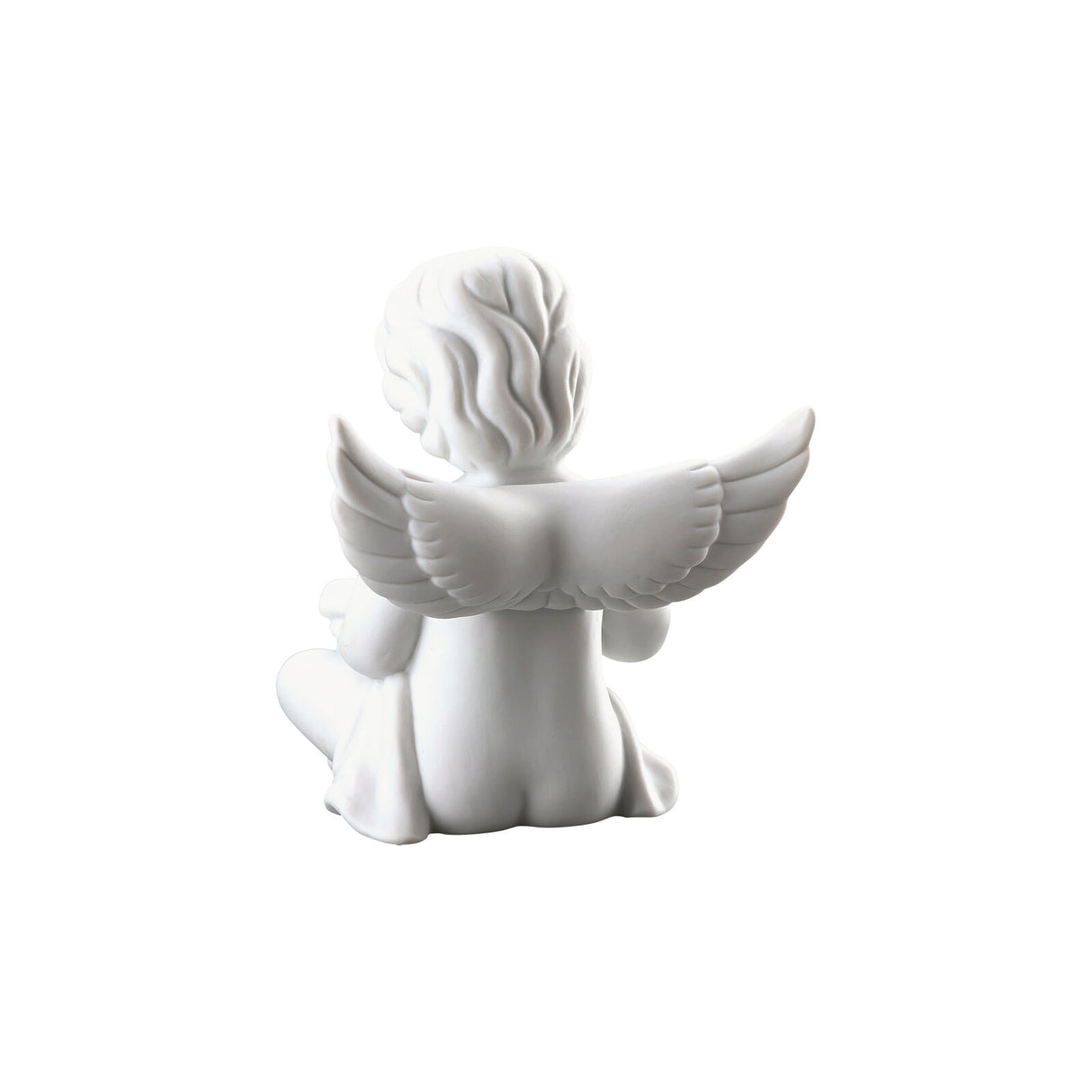 ROSENTHAL Statuina Figurina Angelo con Pergamena 10x9cm Porcellana