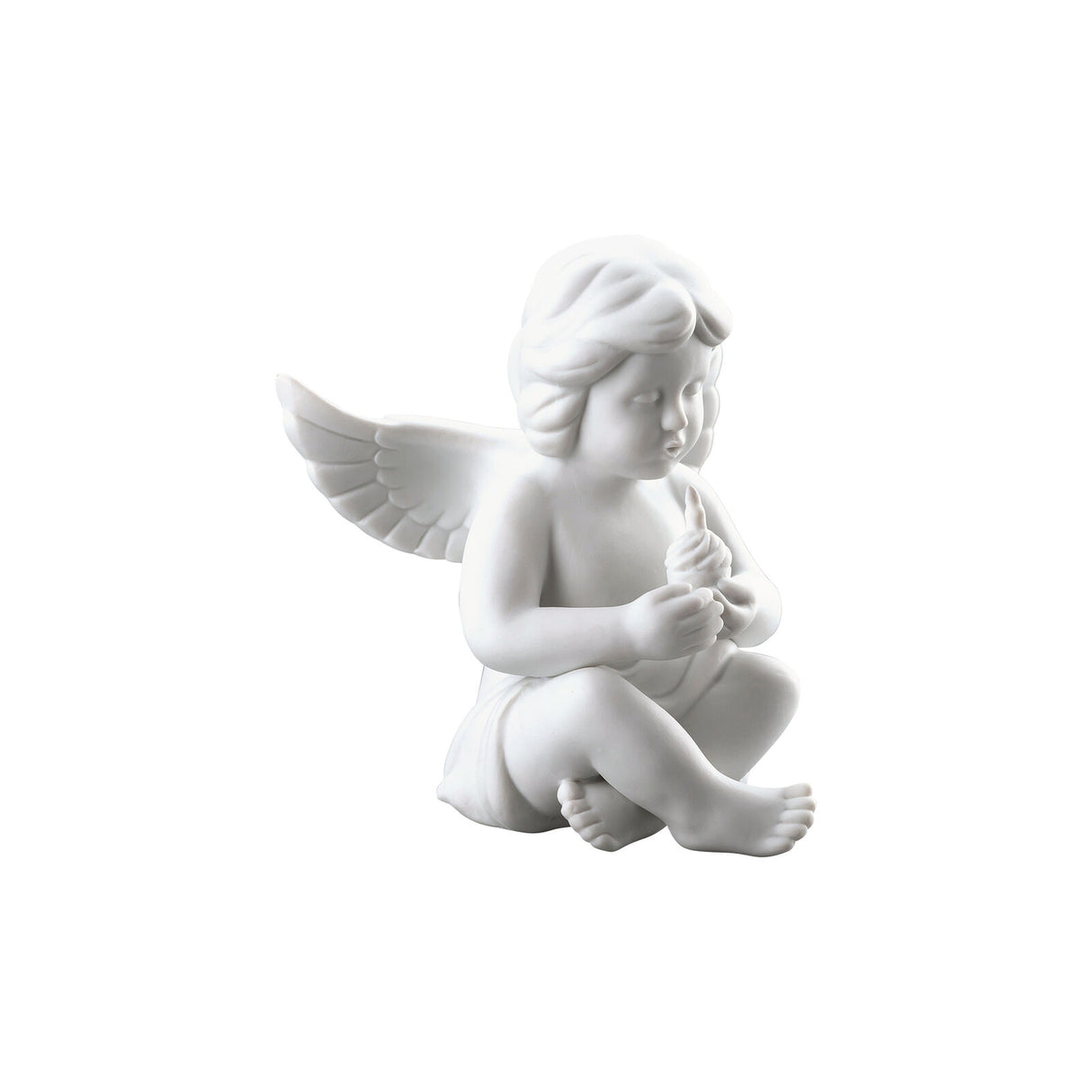 ROSENTHAL Statuina Figurina Angelo con Torta 10x9cm Porcellana