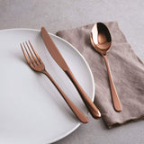 SAMBONET Cutlery Set 36 Pieces Monobloc Keys PVD Copper Copper Stainless Steel