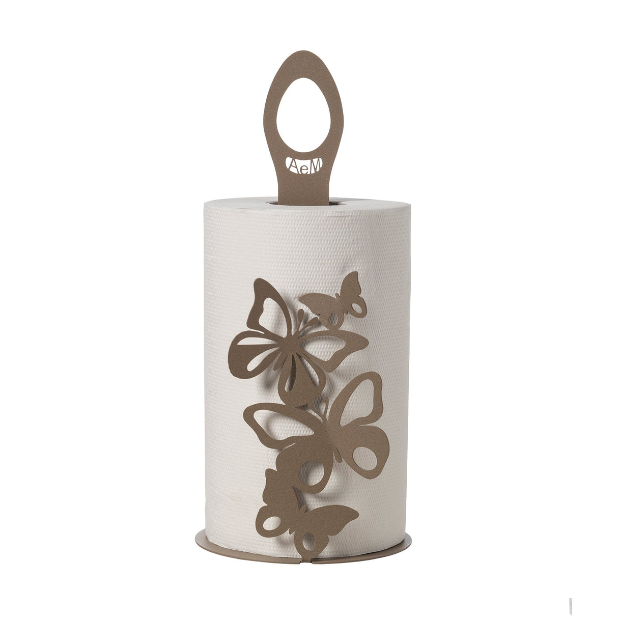 Portarotoli Farfalloso Arti e Mestieri in metallo beige stilizzato