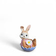Coniglietto pasquale Goebel in ceramica decorata altezza 7 cm